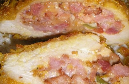 Peito de frango recheado empanado - EMCocina