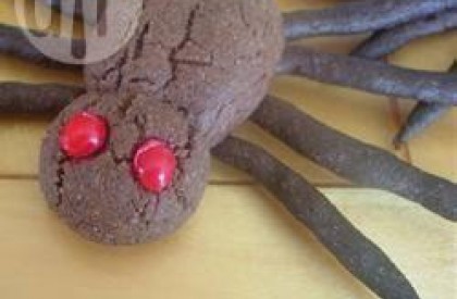 Biscoito aranha de chocolate