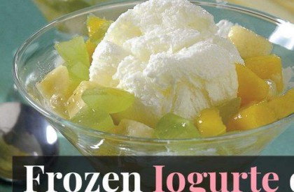 Frozen iogurte de laranja