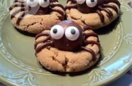 Cookies de aranha para o Halloween